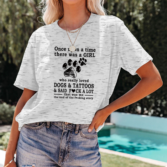 Women's Casual Tee ? Letter Graphic Print