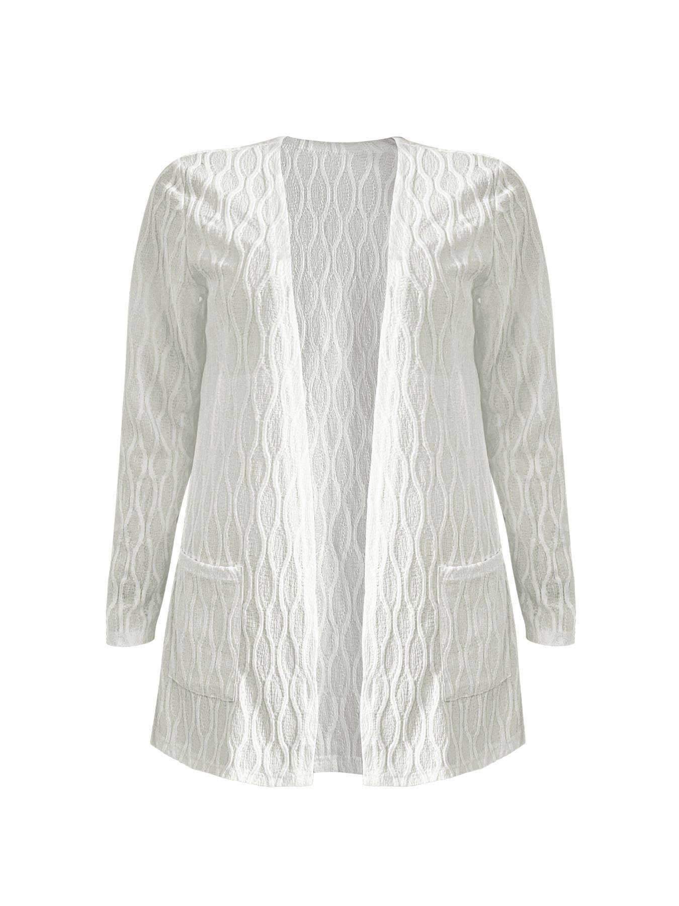 Casual and elegant long-sleeved knitted cardigan