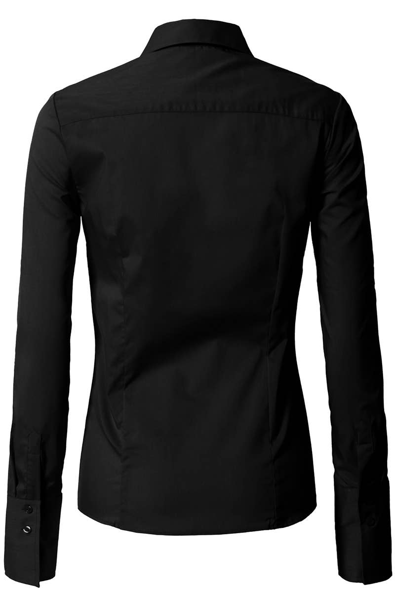 CWTDSL028_Button Down Long Sleeve Collared Shirts