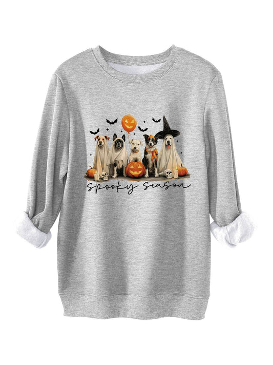Cute and fun Halloween printed thick warm hoodie