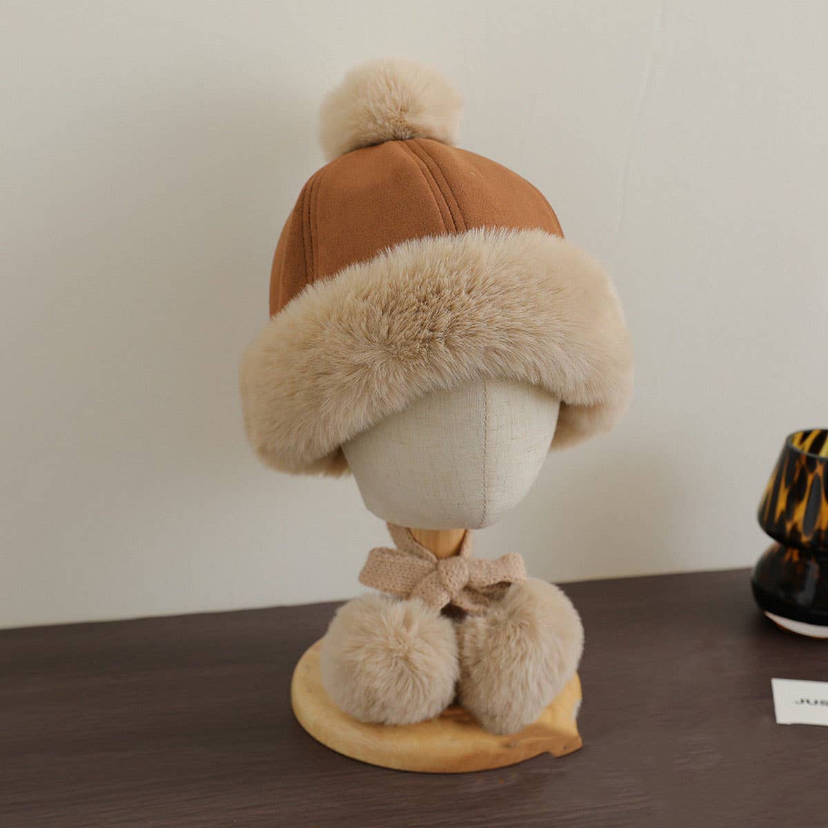 Kids Suede Trapper Hat ? Warm Winter Earflap Cap_CWAH2936