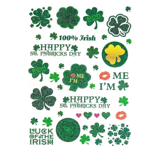 Glitter Leaf Cartoon Tattoo Stickers for Party