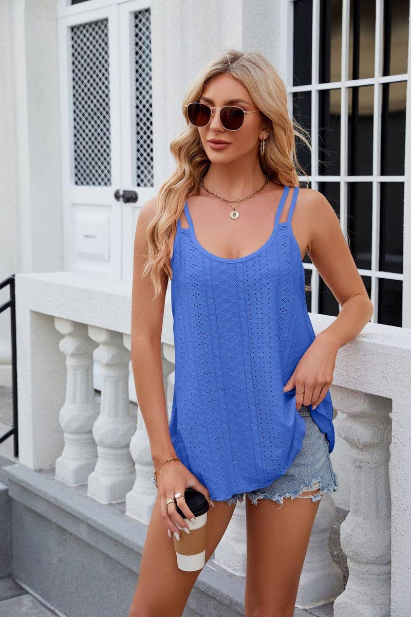 CWTTSL0228_Sleeveless Double Strap Knit Top