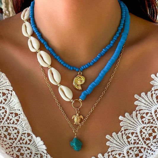 VINTAGE BOHEMIAN SUNFLOWER LAYERED NECKLACE