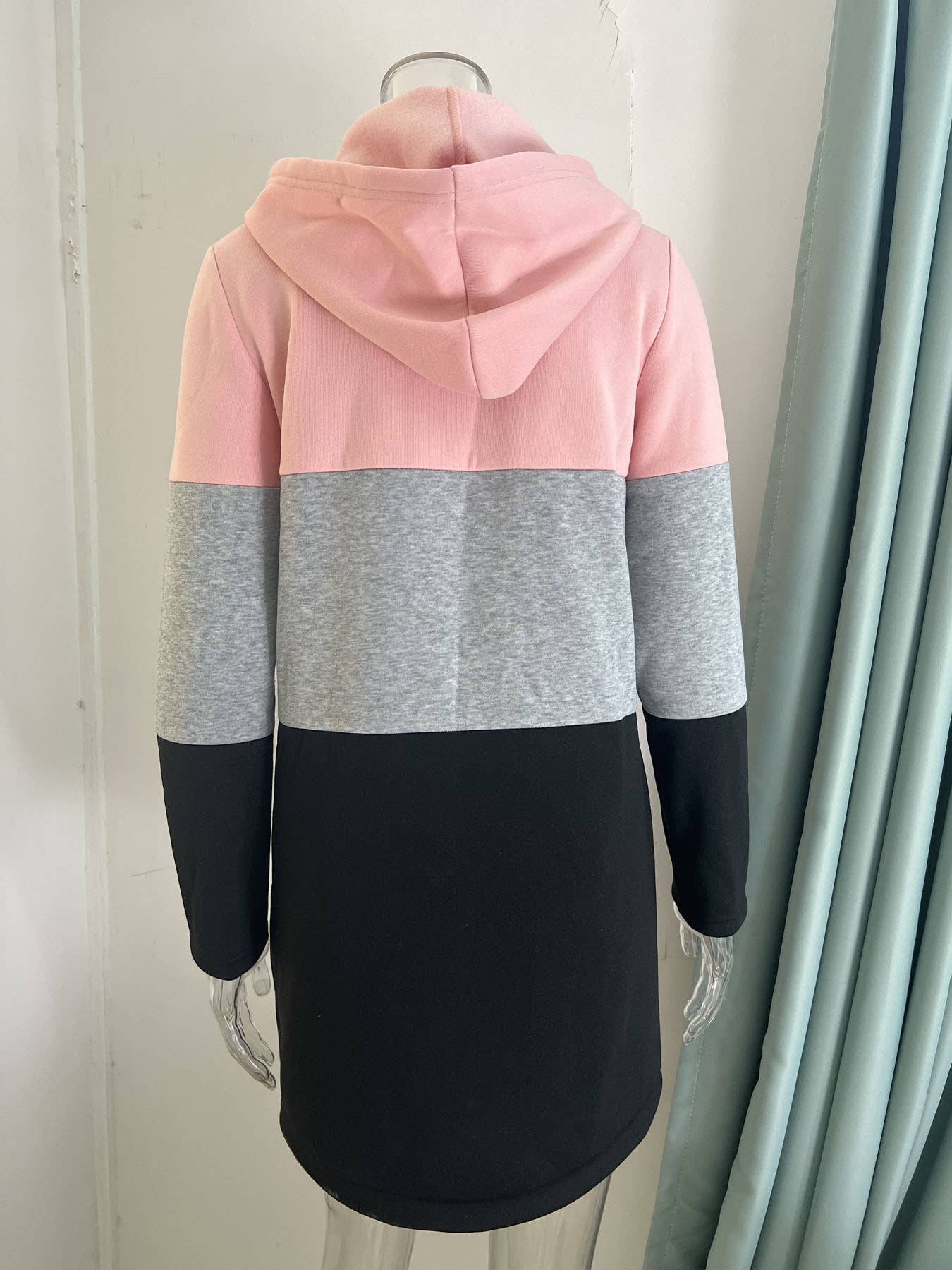 CASUAL FASHION LOOSE COLOR MATCHING HAT COAT