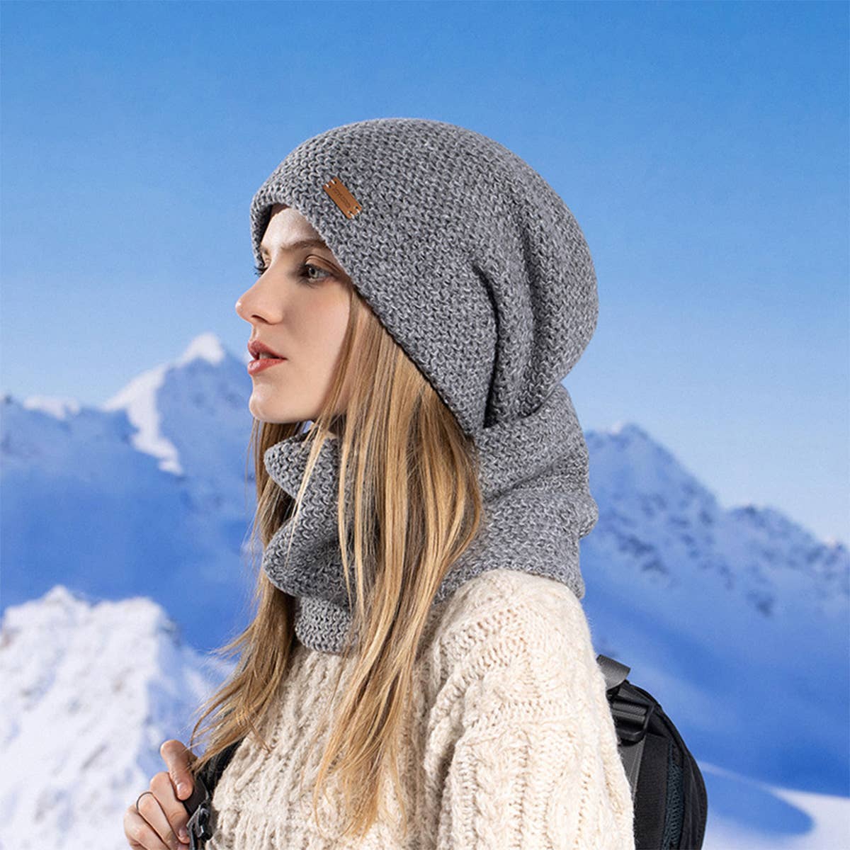 WINTER WARM EARMUFFS HAT AND SCARF SET
