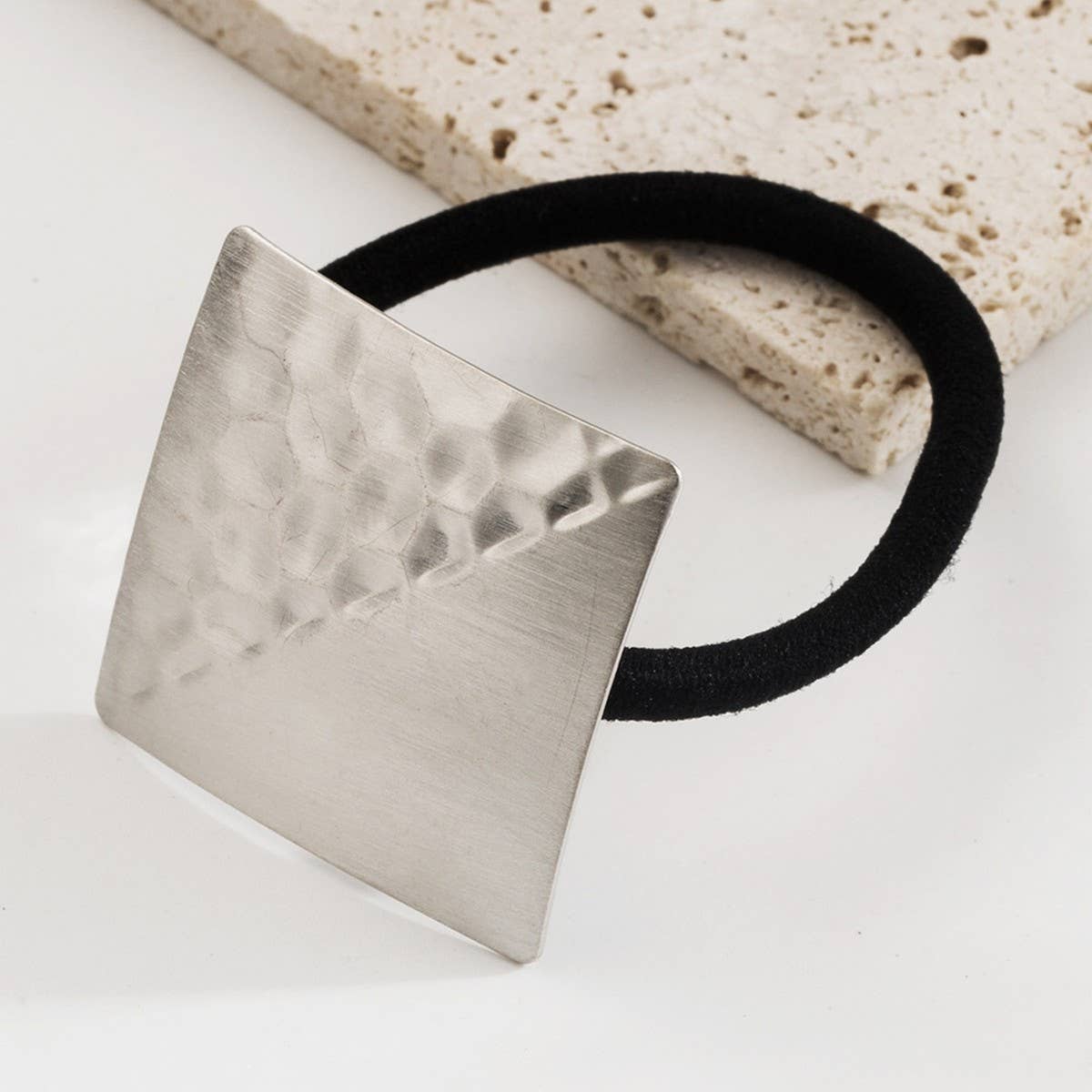 Geometric Metal Hair Tie for Stylish Low Ponytail