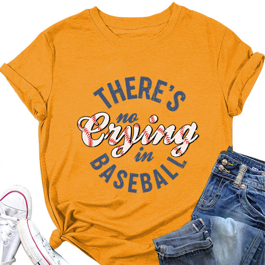 Women?™s ?œNo Crying in Baseball??Graphic Teep_CWTTSL0481