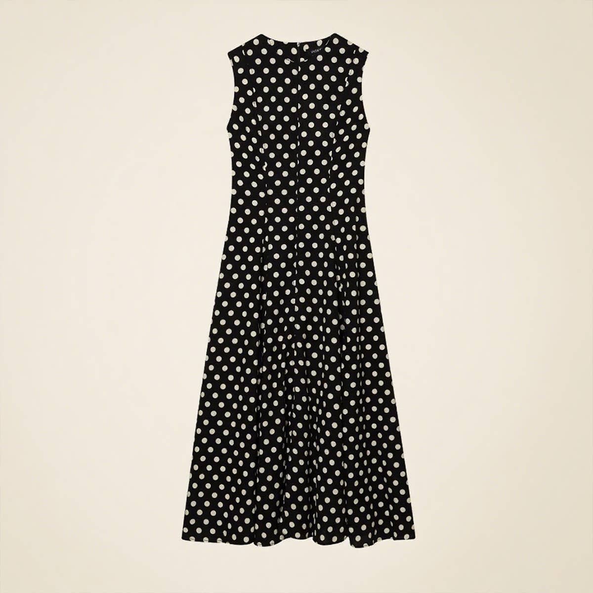 Fashionable commuting polka dot vest dress