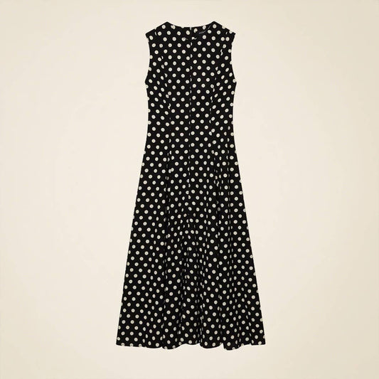 Fashionable commuting polka dot vest dress