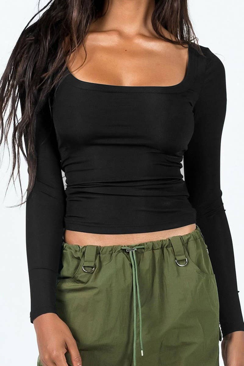 CWTSTL1112_Round Neck Long Sleeve Top