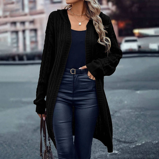 Casual cardigan sweater with long sleeves