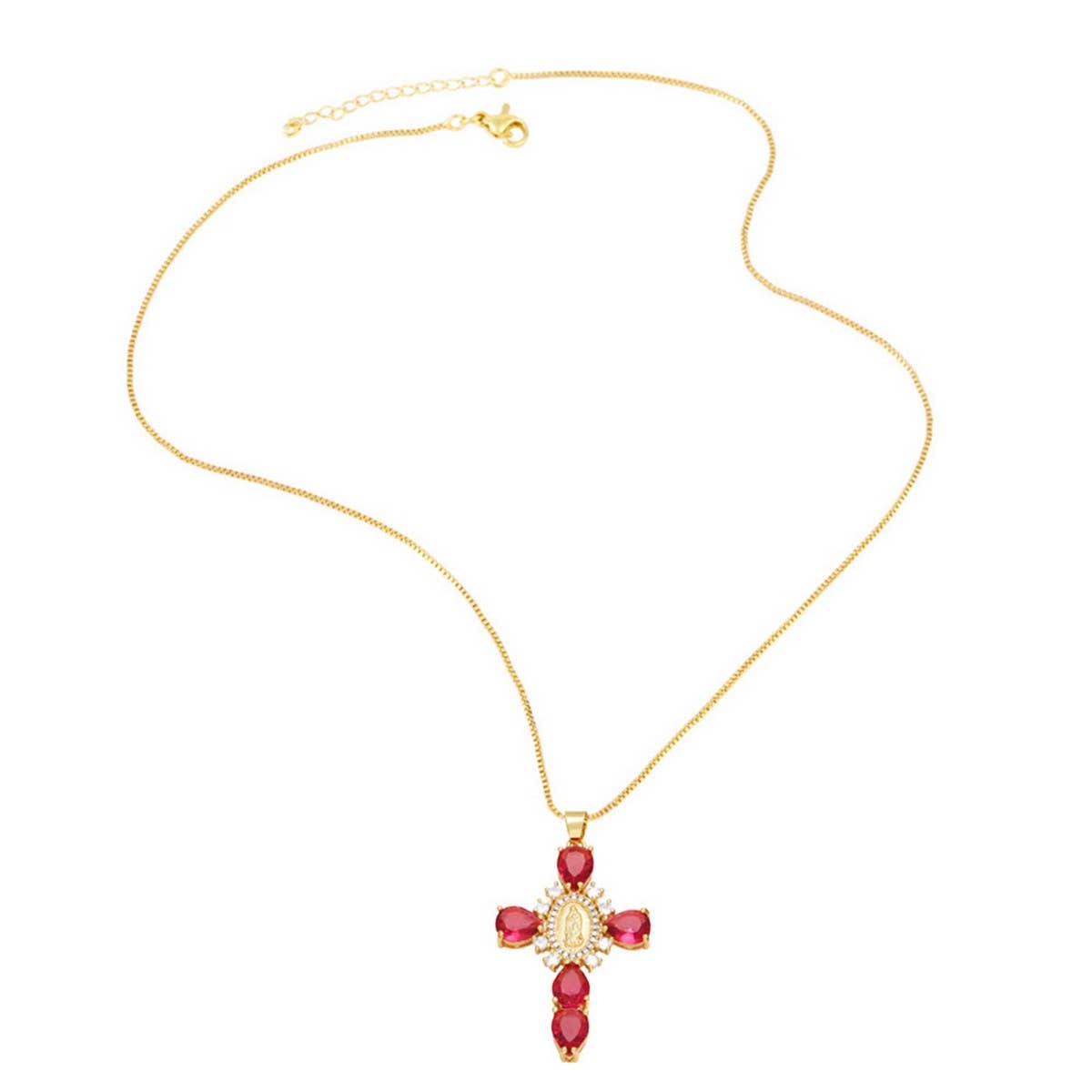 VIRGIN MARY CROSS NECKLACE