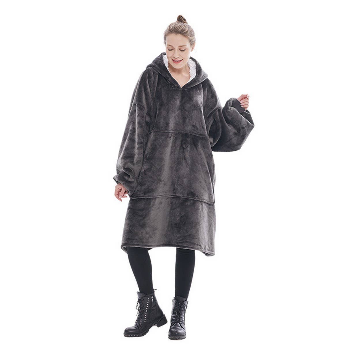 Cozy Wearable Hoodie Blanket Warm Lazy Sweatshirt