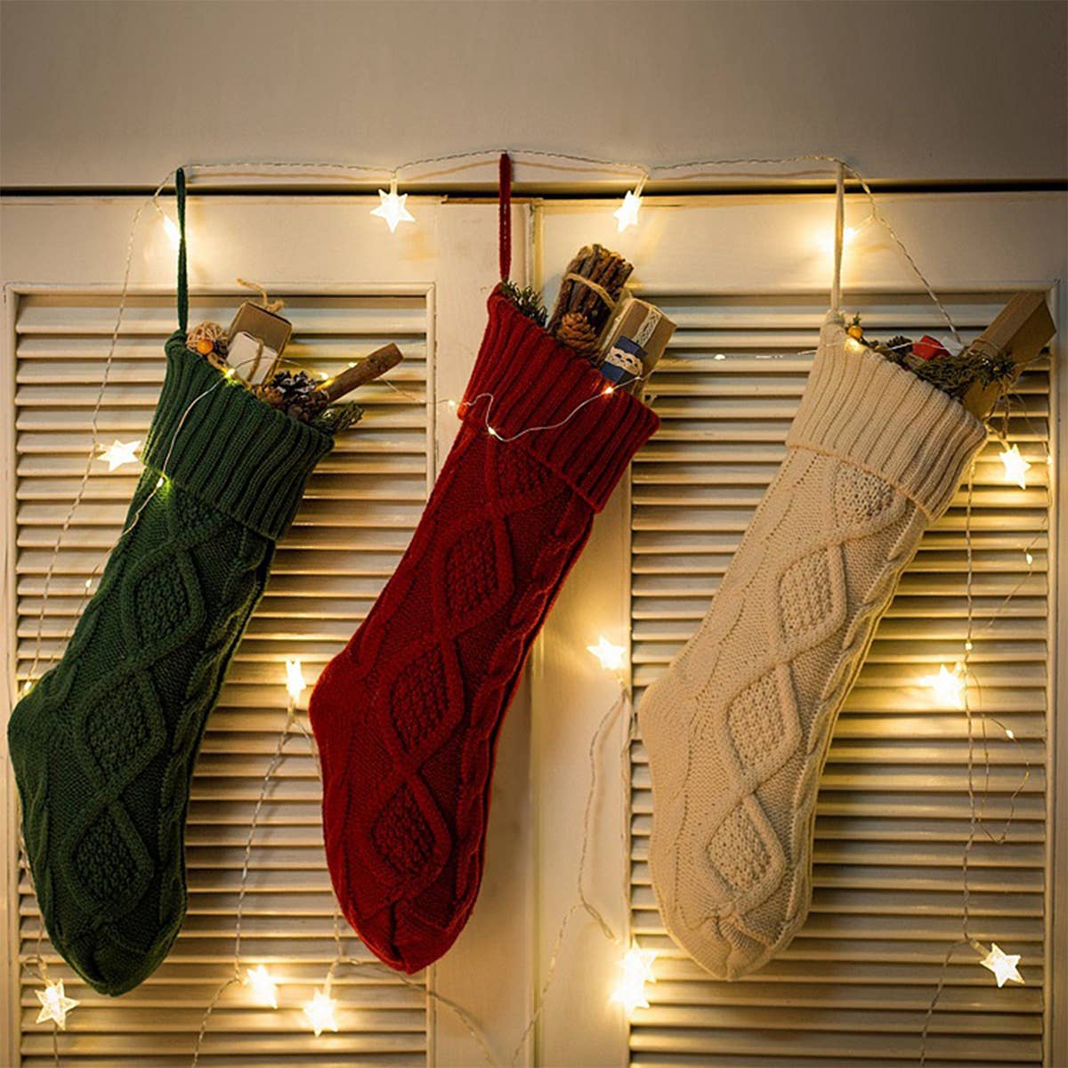 DIAMOND SHAPED CANDY BAG CHRISTMAS STOCKING