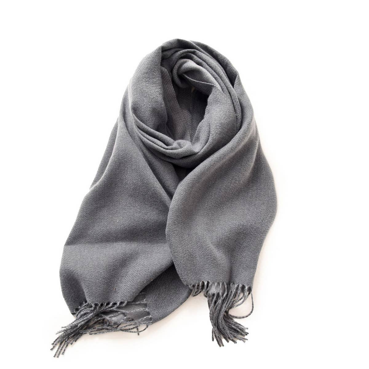Fashion Scarf - Soft Faux Cashmere with Tassels_CWASC0174