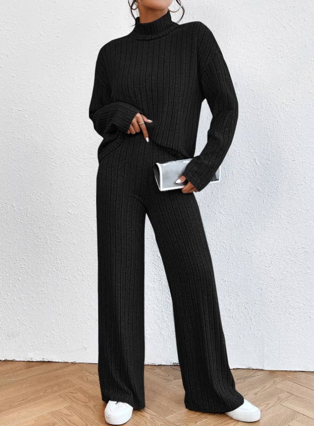 CASUAL HIGH-NECK KNITTED LONG-SLEEVED PANT SUIT_CWSTB1237