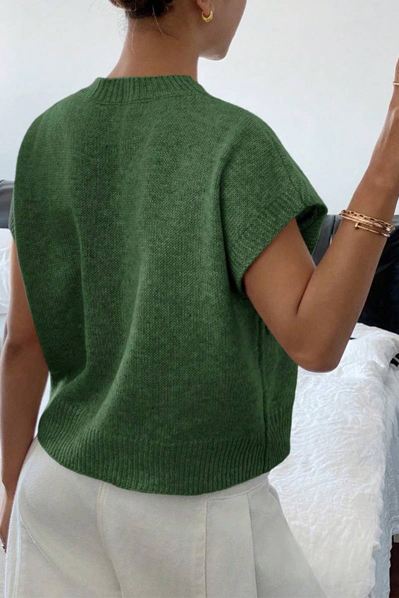 CWOV0716_SLEEVELESS EMBROIDERED KNITTED BACKLESS TANK TOP