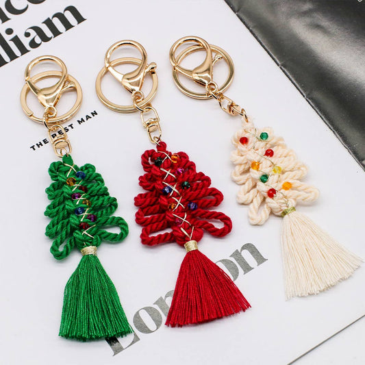 CHRISTMAS HANDMADE TASSEL BRAIDED KEY