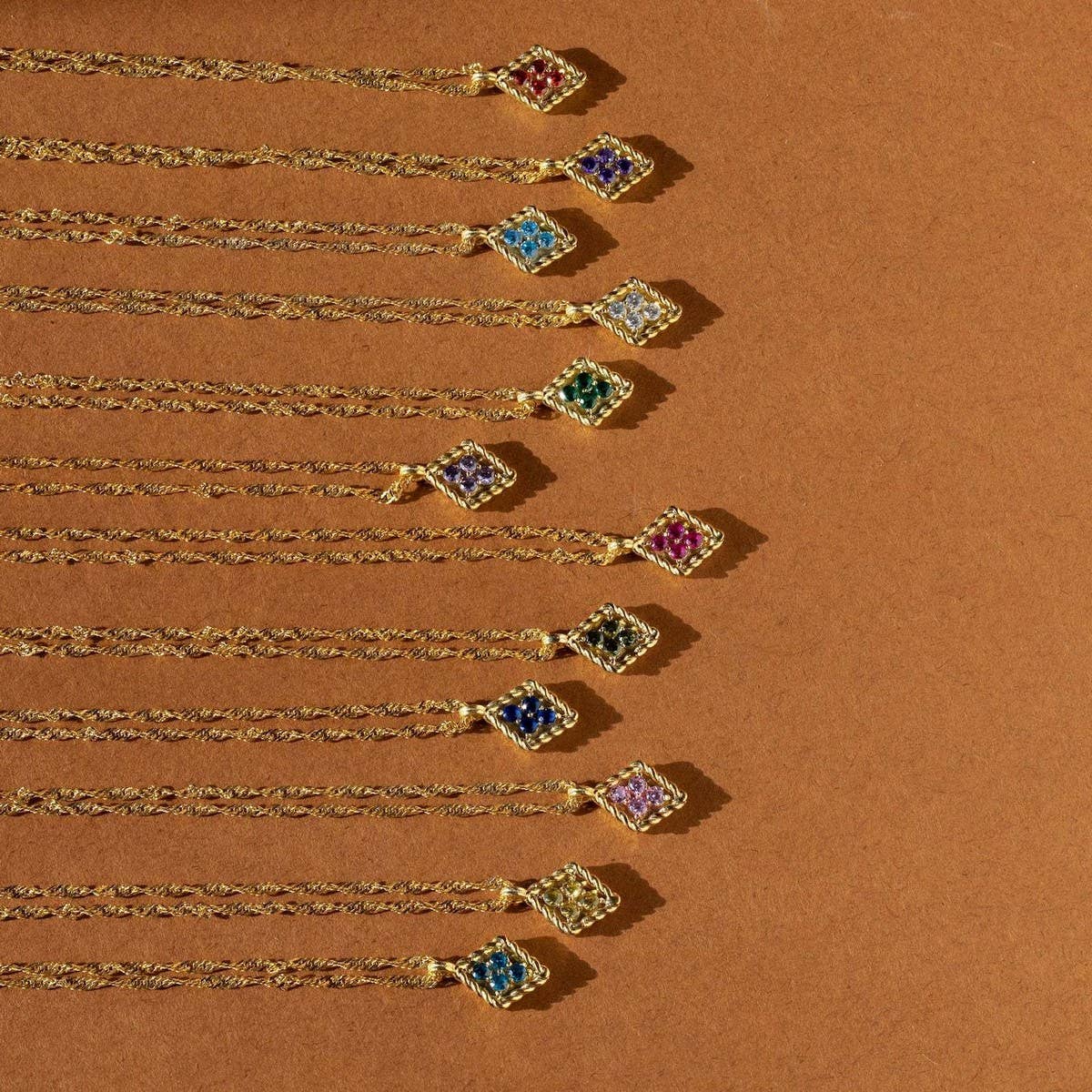 December birthstone colored zircon necklace