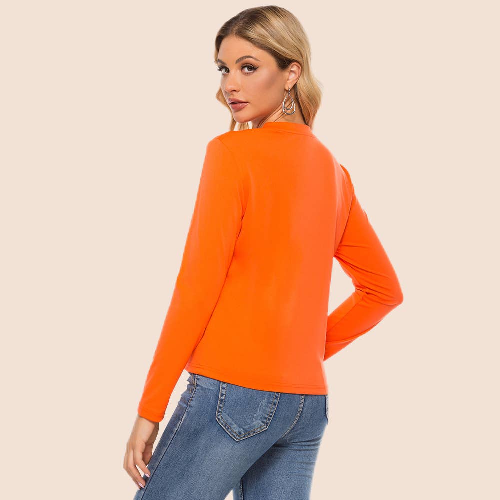 Casual pullover crew-neck printed shirt