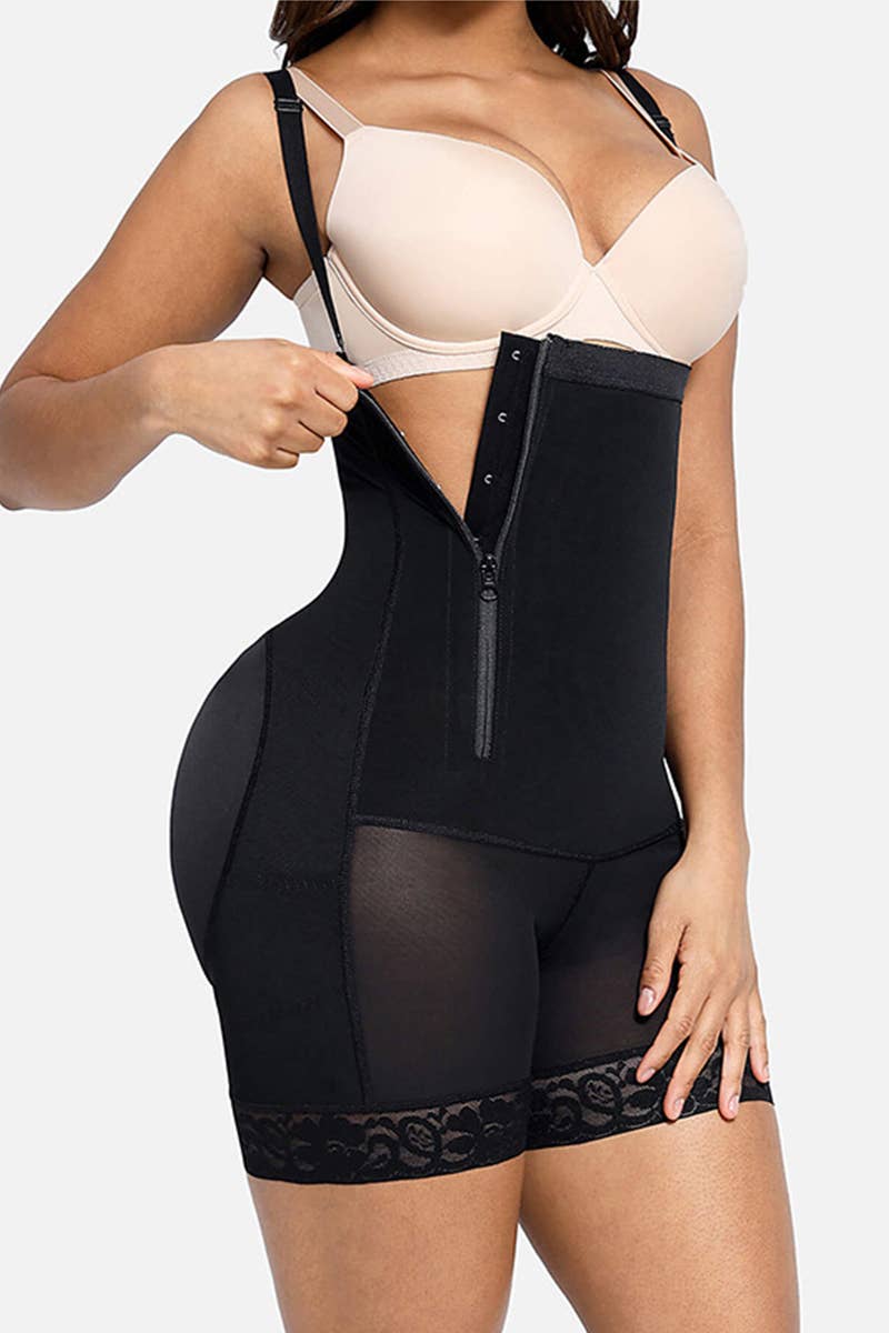 CWSBSSL0100_DETACHABLE STRAP ONE-PIECE PLUS SIZE BODY SUIT