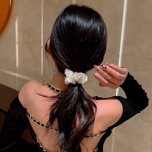 Simple Organza Hair Tie Elegant Soft High Elastic_CWAHA6782