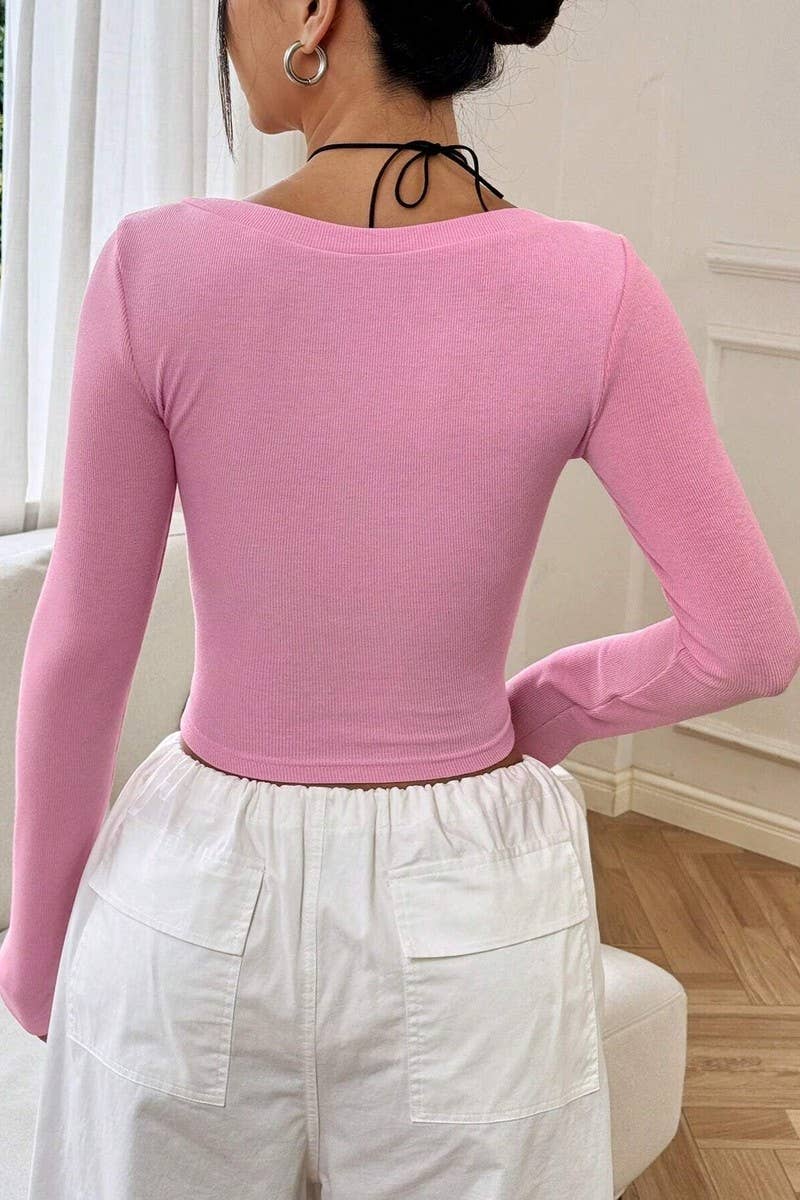 CWTTL1983_SOLID COLOR INNER WEAR SLIM FIT SEXY T-SHIRT