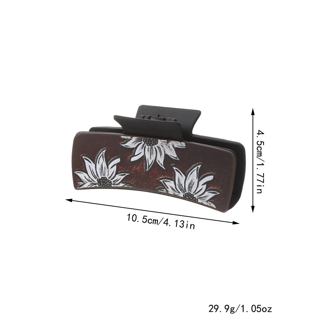 Western Cowgirl Hair Claw - Horsehair Leather Clip_CWAHA0591