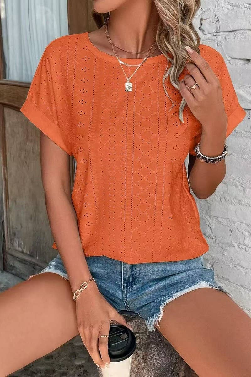 CWTTS1321_SUMMER NEW ROUND NECK LOOSE SHORT SLEEVE T-SHIRT