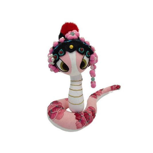 Indigo Dyed Flower Dan with Snake Embroidery Doll
