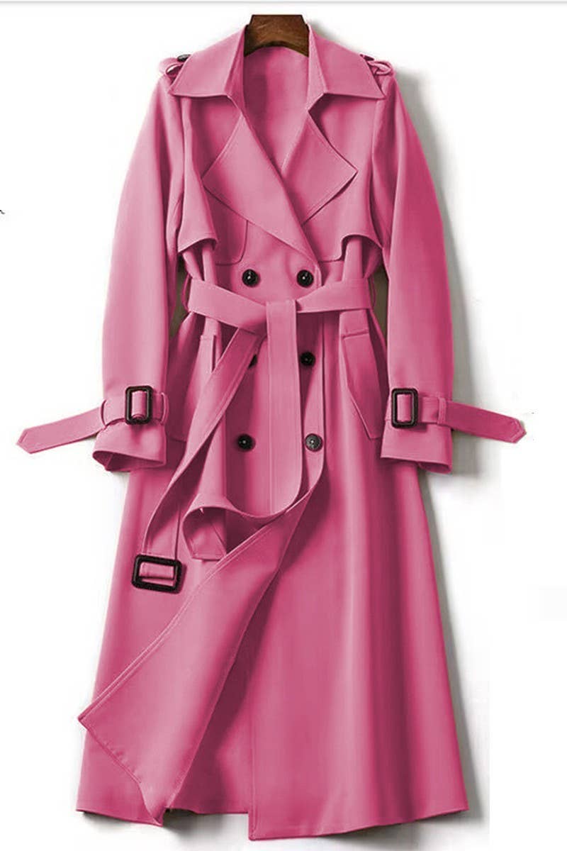 CWOBL00214_SPRING ELEGANT COMMUTING BRITISH STYLE LONG COAT