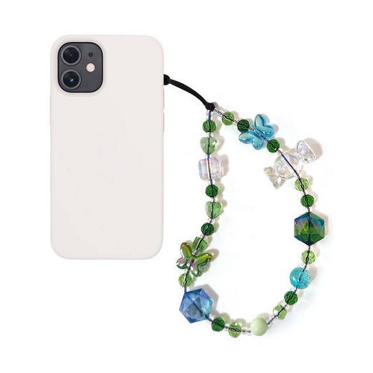 CWMM8716_CRYSTAL BEADED WRISTBAND CELL PHONE STRAP