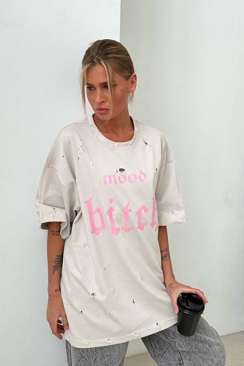 CWTTS1275_DISTRESSED LETTER PRINT SHORT-SLEEVED T-SHIRT