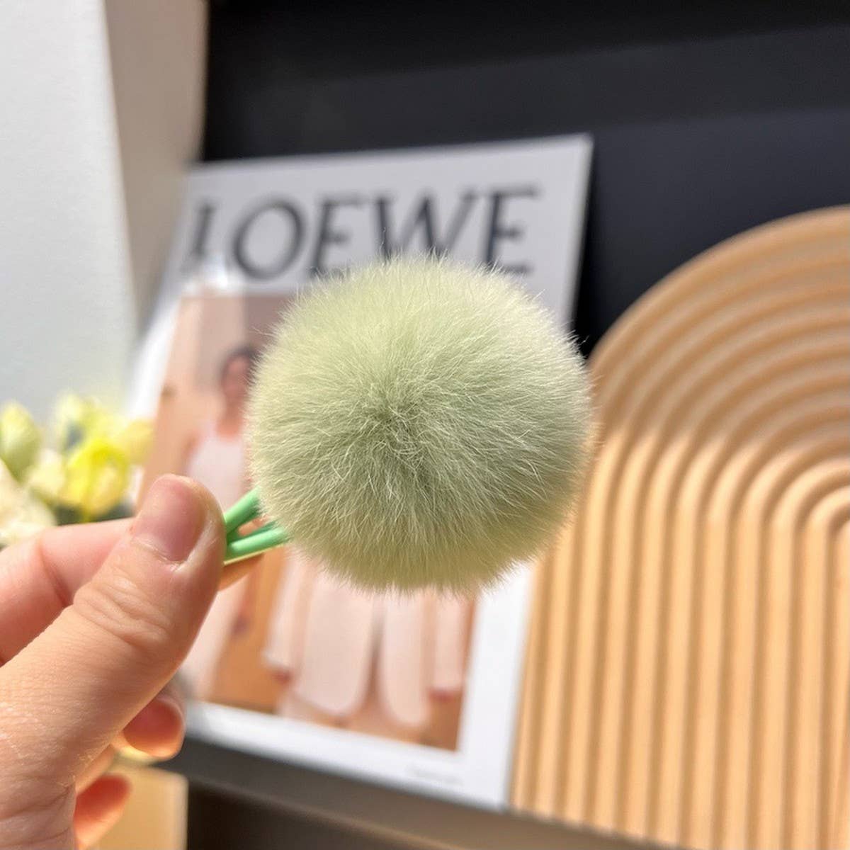 COLORFUL POM-POM BANGS CUTE MINI HAIR CLIP