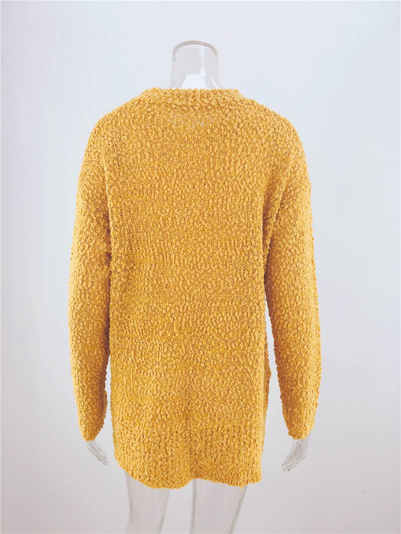 CWOSWL1409_Crew Neck Pullover Casual Sweater