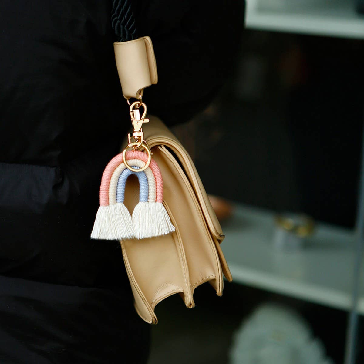 BOHEMIAN TASSEL CREATIVE RAINBOW KEYCHAIN_CWMM1208