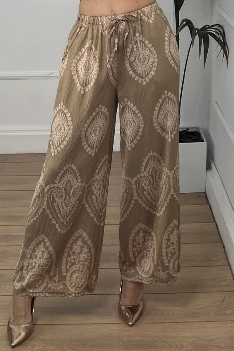 CWBLP888_WOVEN WIDE-LEG LOOSE CASUAL STRAIGHT-LEG PANTS