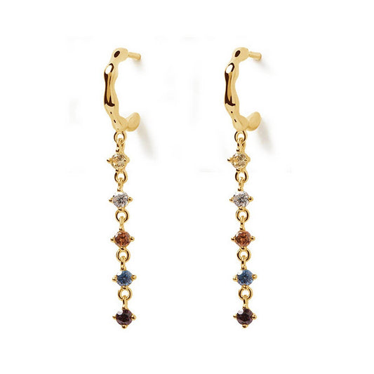 COLORFUL TASSEL FASHIONABLE AND SIMPLE EARRINGS