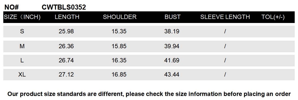 CWTBLS0352_Round neck Short Ruffle Sleeve Blouse