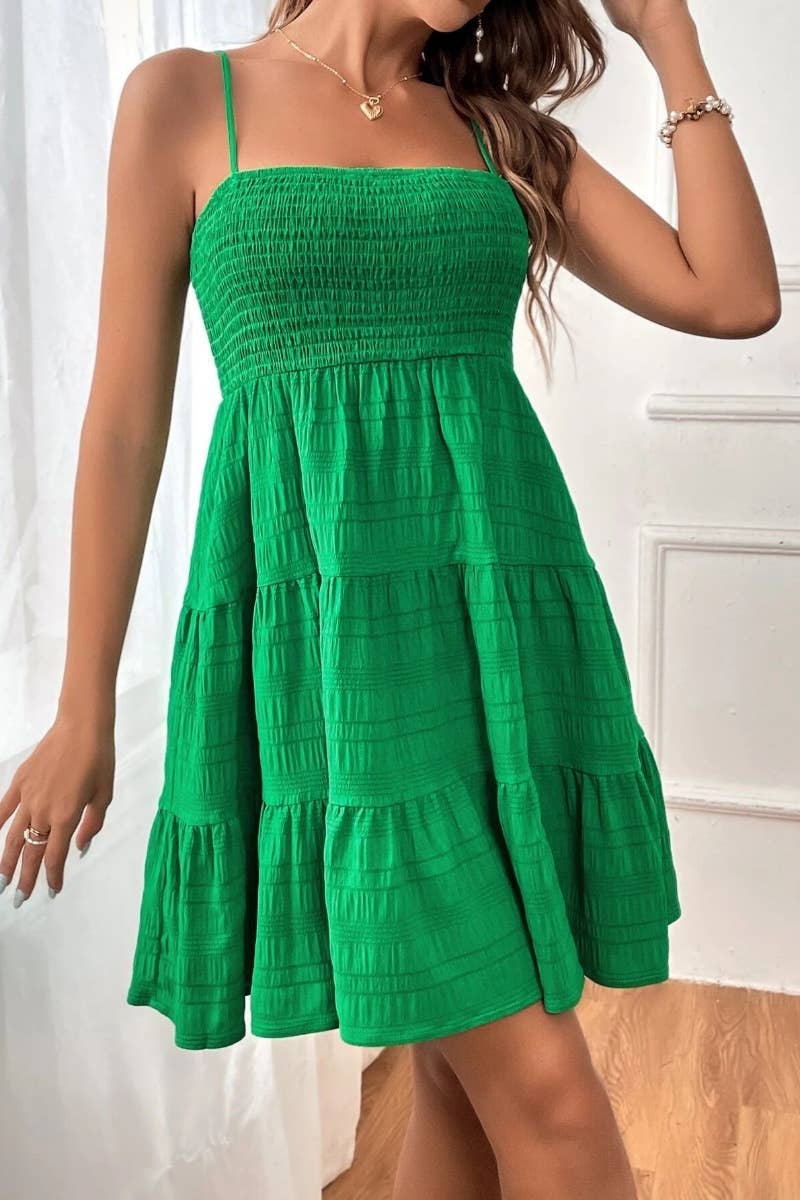 CWDHL0537_SUSPENDER SOLID COLOR ALL-MATCHING DRESS SHORT