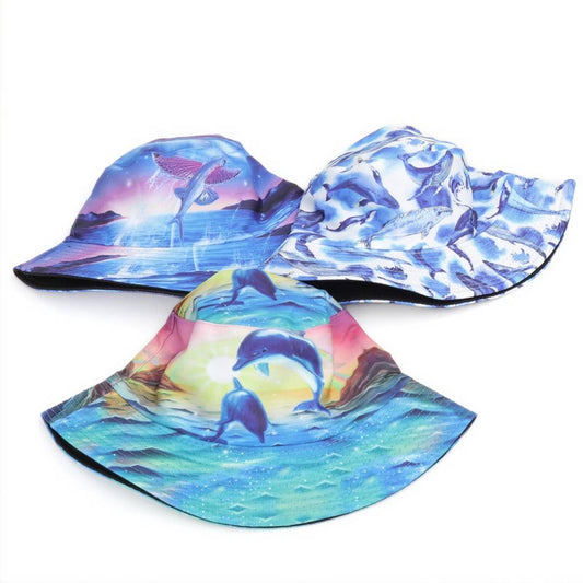 NEW OCEAN ANIMAL PATTERN BUCKET HAT_CWAH1545