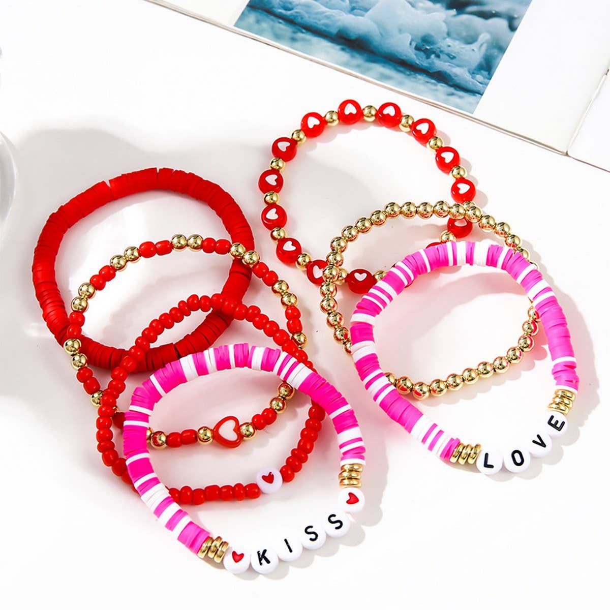 LOVE LOVE LOVE FRIENDSHIP GIFT HANDMADE BRACELET