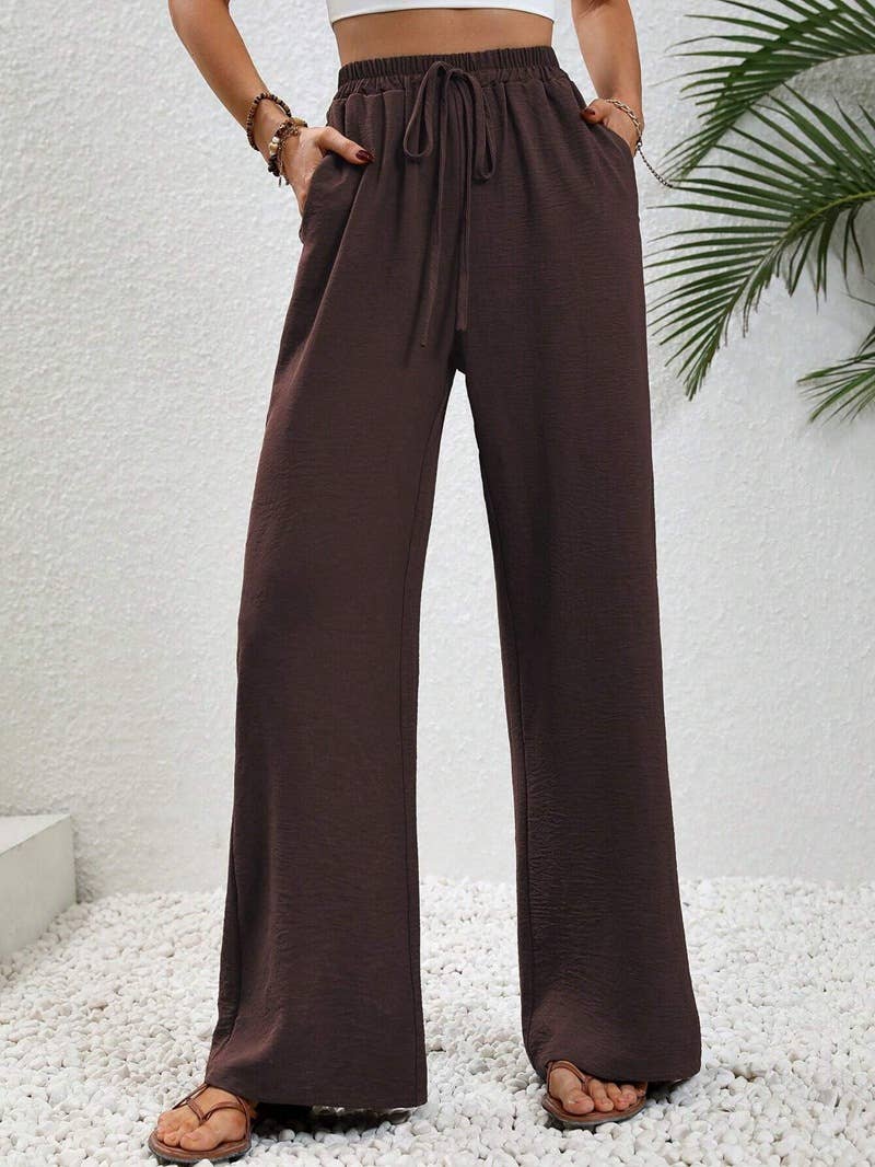 All-in-one floor-length straight leg pants
