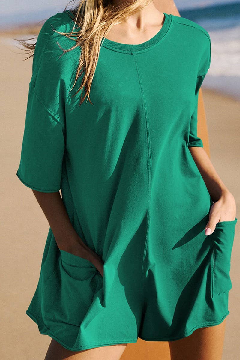 CWSJS1750_LOOSE CASUAL PANTS BACKLESS SEXY JUMPSUIT