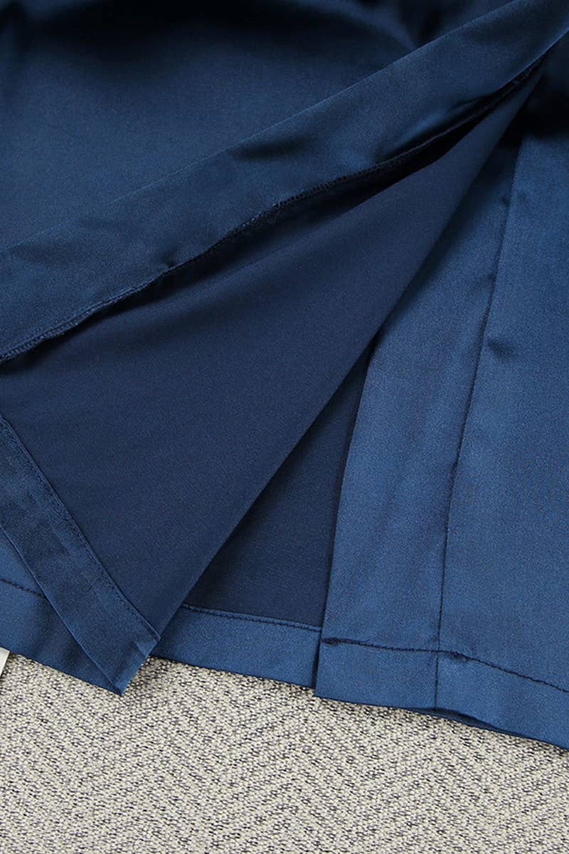 CWSPJ0340_FEATHER PANELED UNDERWEAR SHORTS PAJAMA SET