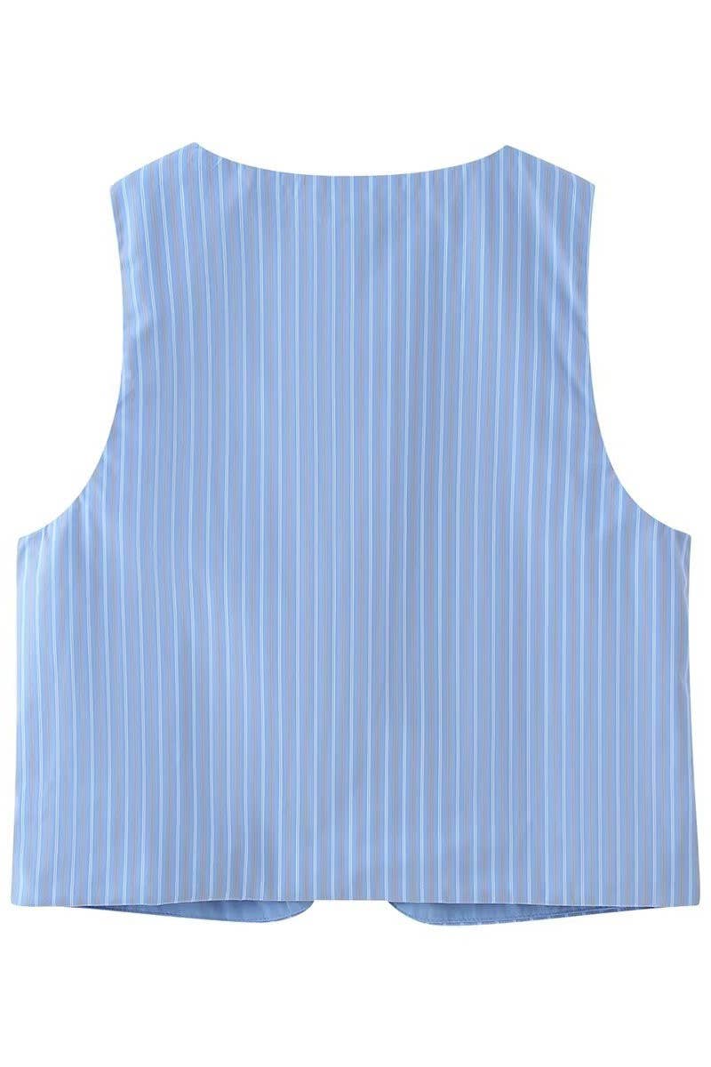 CWSBSSL0153_NICHE HIGH-END STRIPED VEST TOP + PANTS SET