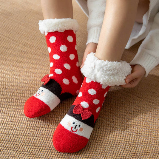CHRISTMAS STOCKINGS FUZZY INDOOR SLIPPER SHOES