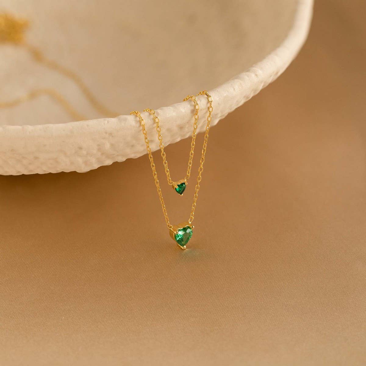 Stainless Steel Birthstone Heart Necklace_CWMM5667