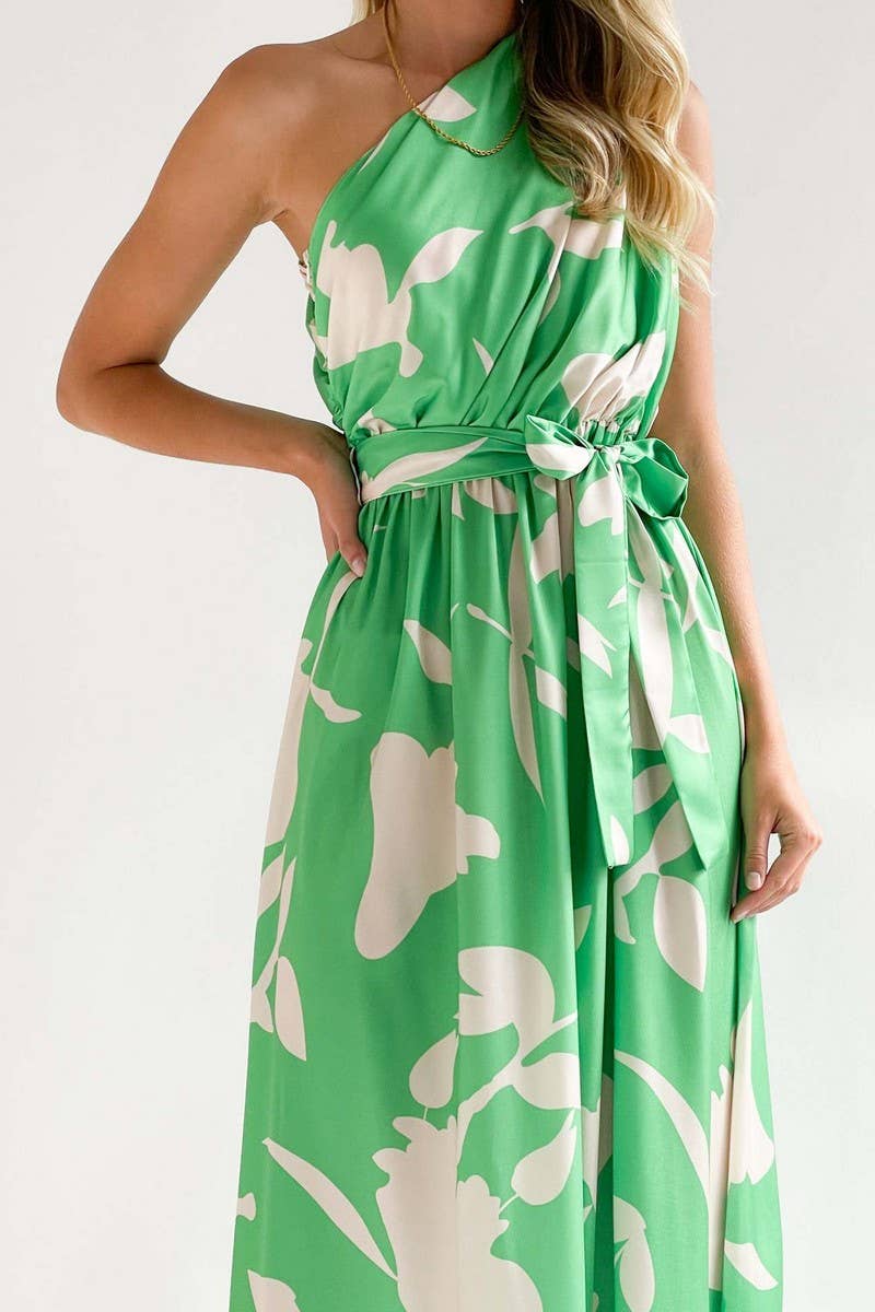 CWDMD1611_SLANT SHOULDER SLEEVELESS SEXY PRINT MAXI DRESS